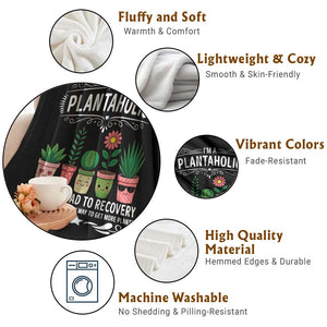 Funny Plantaholic Throw Blanket Im On My Way To Get More Plants - Print Your Wear