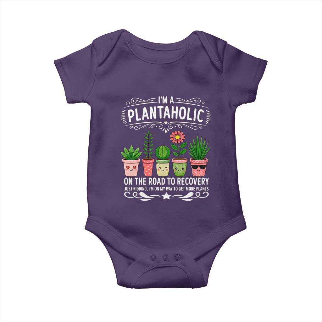 Funny Plantaholic Baby Onesie Im On My Way To Get More Plants TS12 Purple Print Your Wear