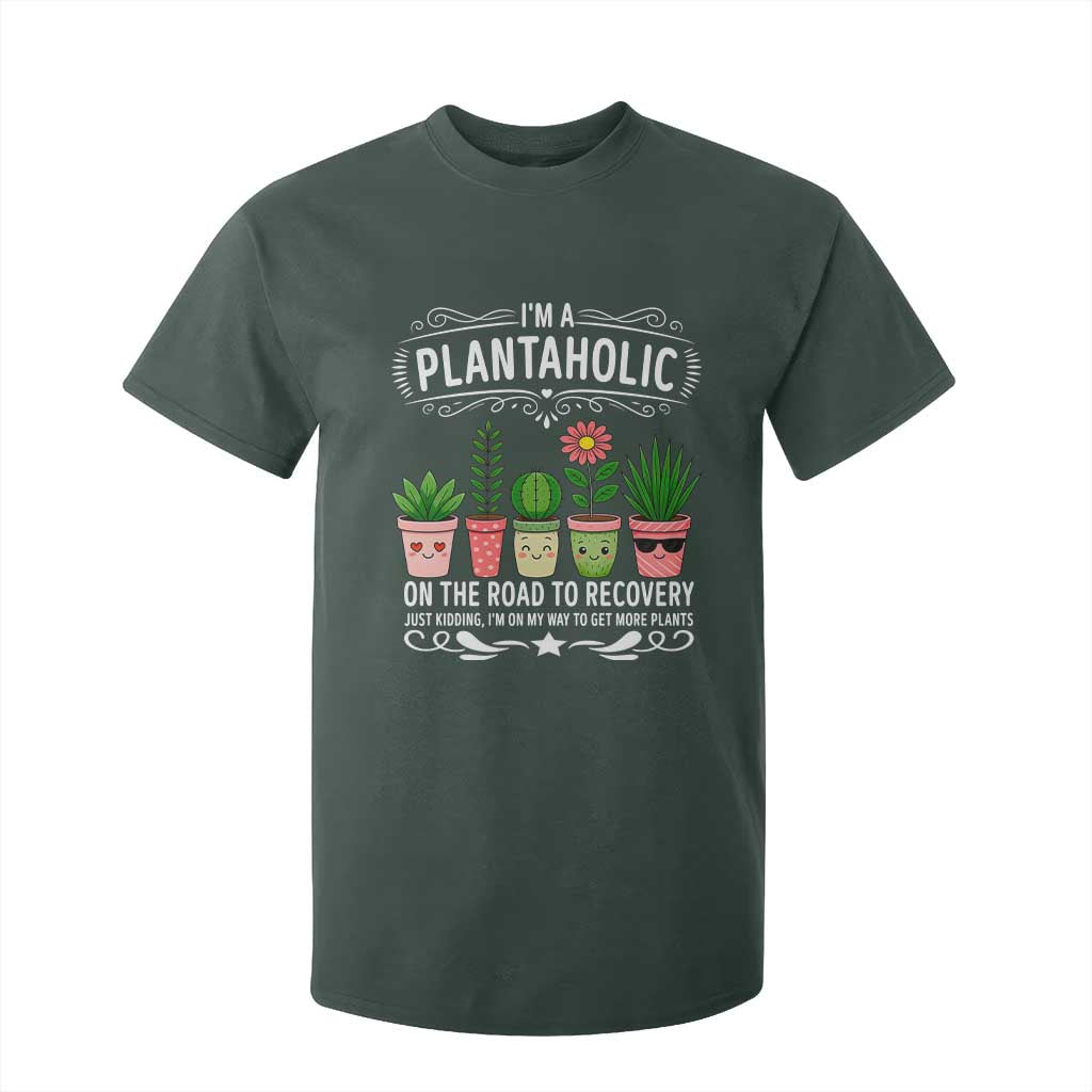 Funny Plantaholic T Shirt For Kid Im On My Way To Get More Plants TS12 Dark Forest Green Print Your Wear