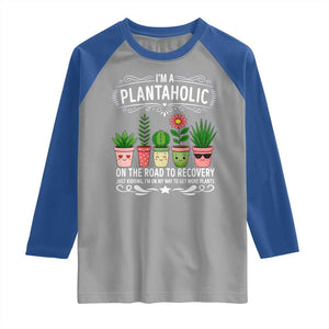 Funny Plantaholic Raglan Shirt Im On My Way To Get More Plants TS12 Sport Gray Royal Print Your Wear