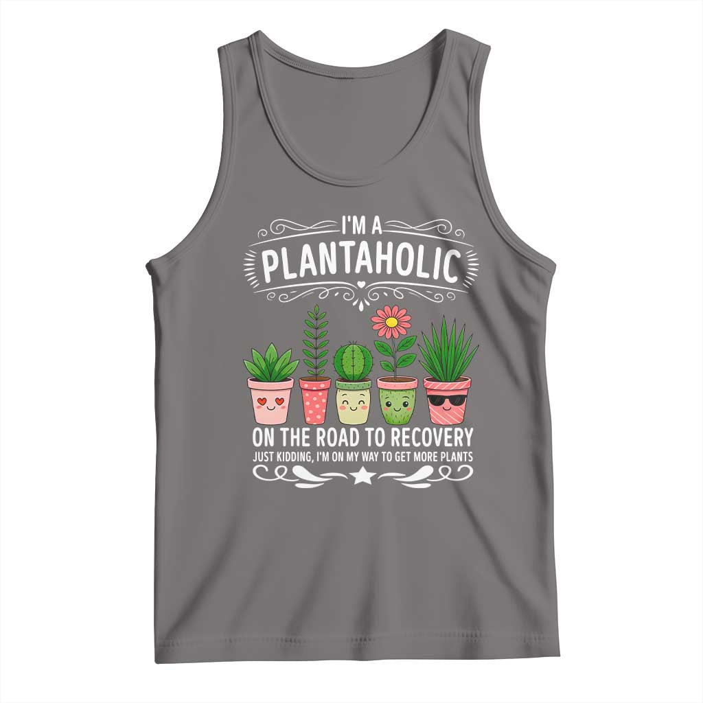 Funny Plantaholic Tank Top Im On My Way To Get More Plants TS12 Deep Heather Print Your Wear