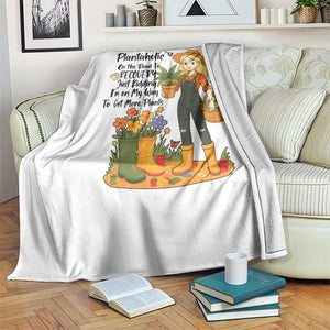Plantaholic Throw Blanket Im On My Way To Get More Plants - Print Your Wear