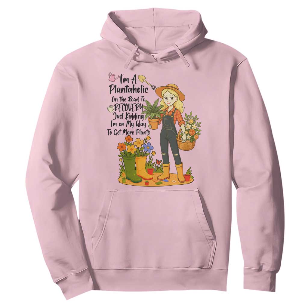 Plantaholic Hoodie Im On My Way To Get More Plants TS12 Light Pink Print Your Wear