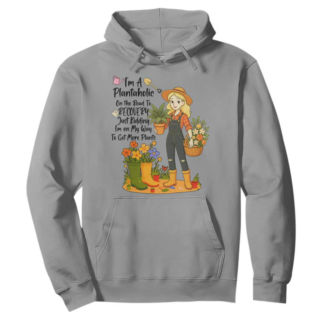 Plantaholic Hoodie Im On My Way To Get More Plants TS12 Sport Gray Print Your Wear