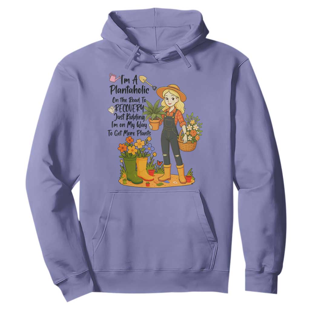 Plantaholic Hoodie Im On My Way To Get More Plants TS12 Violet Print Your Wear