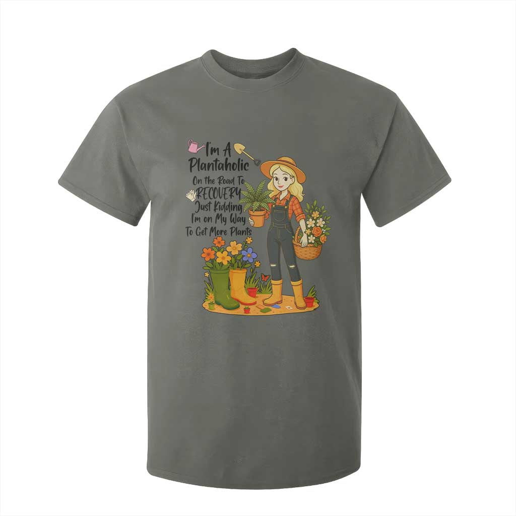 Plantaholic T Shirt For Kid Im On My Way To Get More Plants TS12 Military Green Print Your Wear