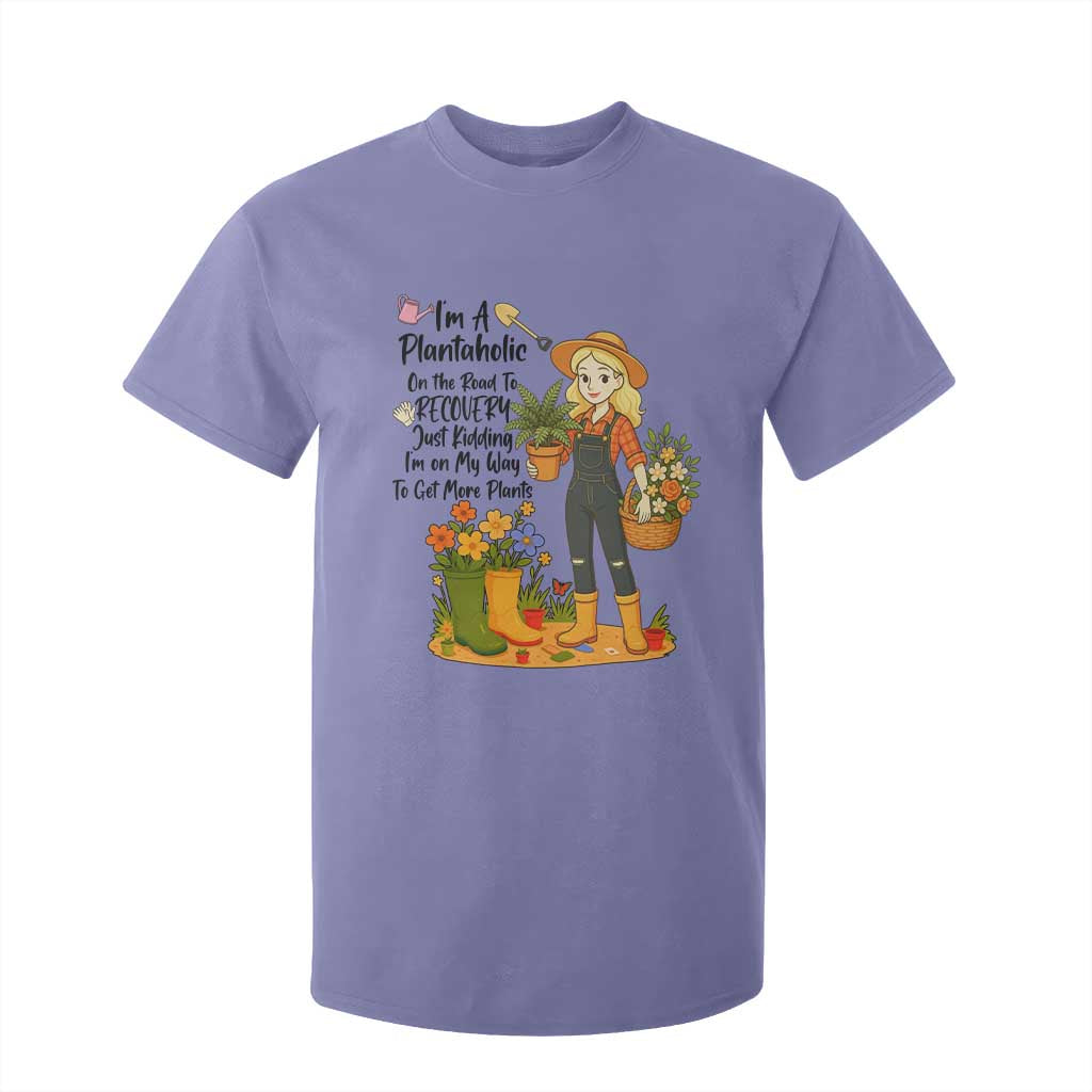 Plantaholic T Shirt For Kid Im On My Way To Get More Plants TS12 Violet Print Your Wear