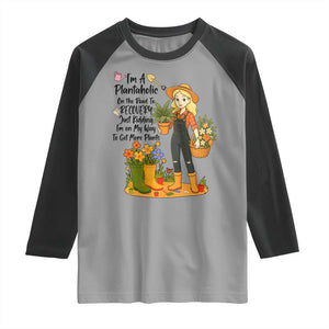 Plantaholic Raglan Shirt Im On My Way To Get More Plants TS12 Sport Gray Black Print Your Wear
