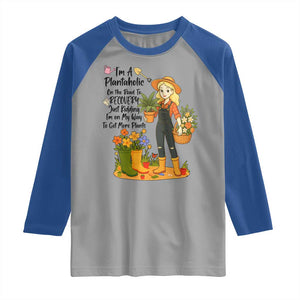 Plantaholic Raglan Shirt Im On My Way To Get More Plants TS12 Sport Gray Royal Print Your Wear