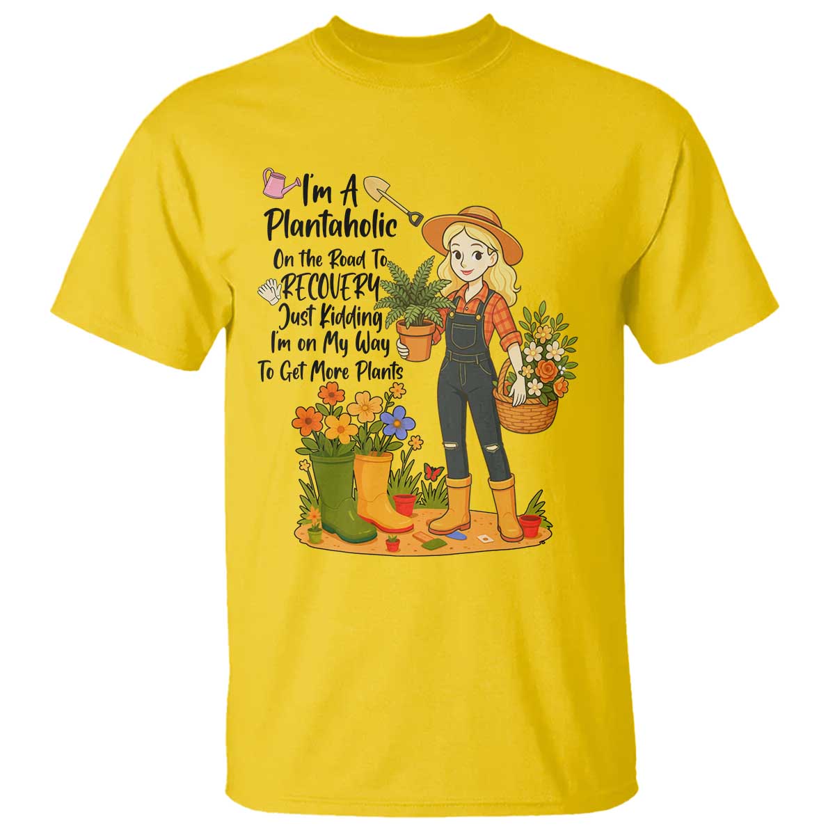 Plantaholic T Shirt Im On My Way To Get More Plants TS12 Daisy Print Your Wear