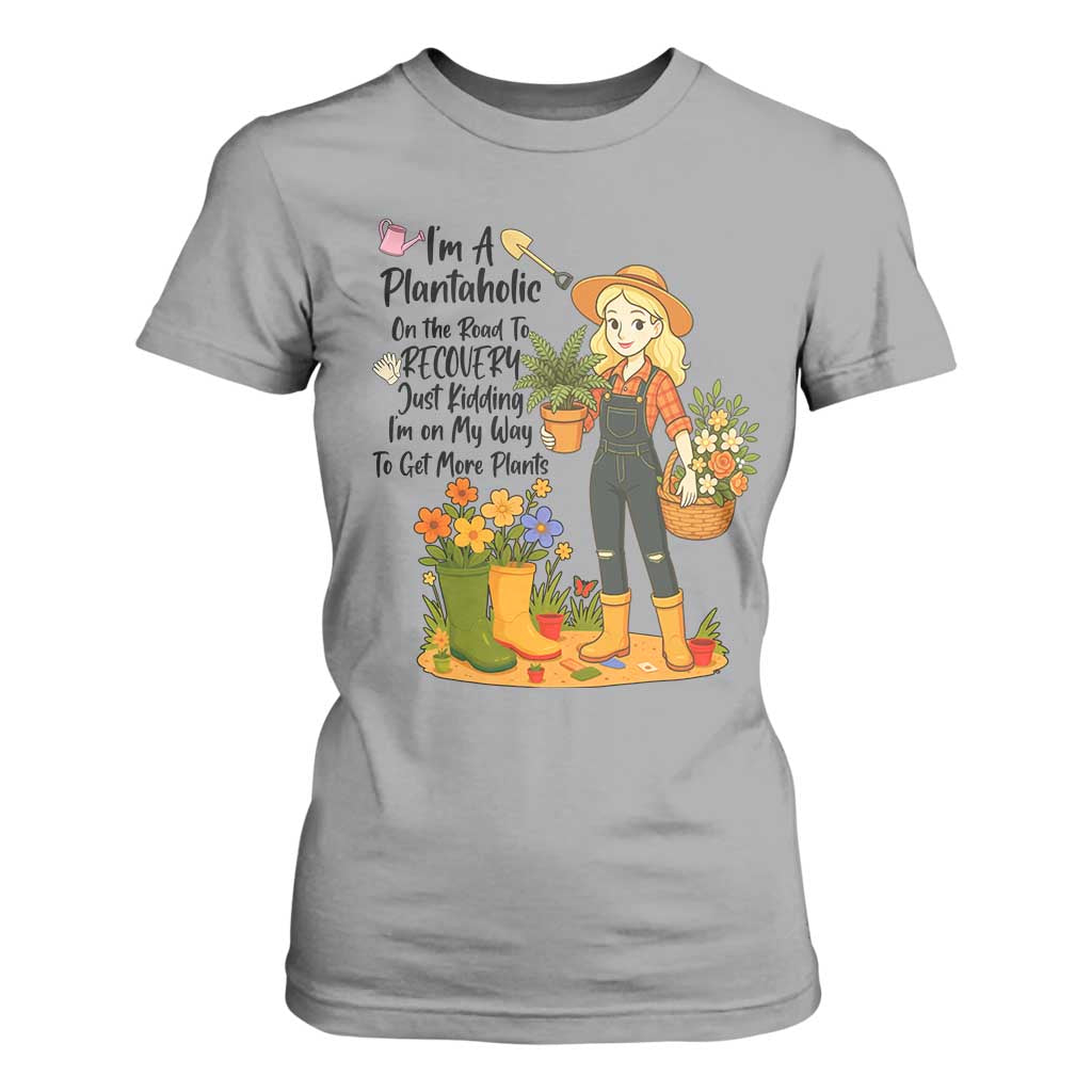 Plantaholic T Shirt For Women Im On My Way To Get More Plants TS12 Sport Gray Print Your Wear