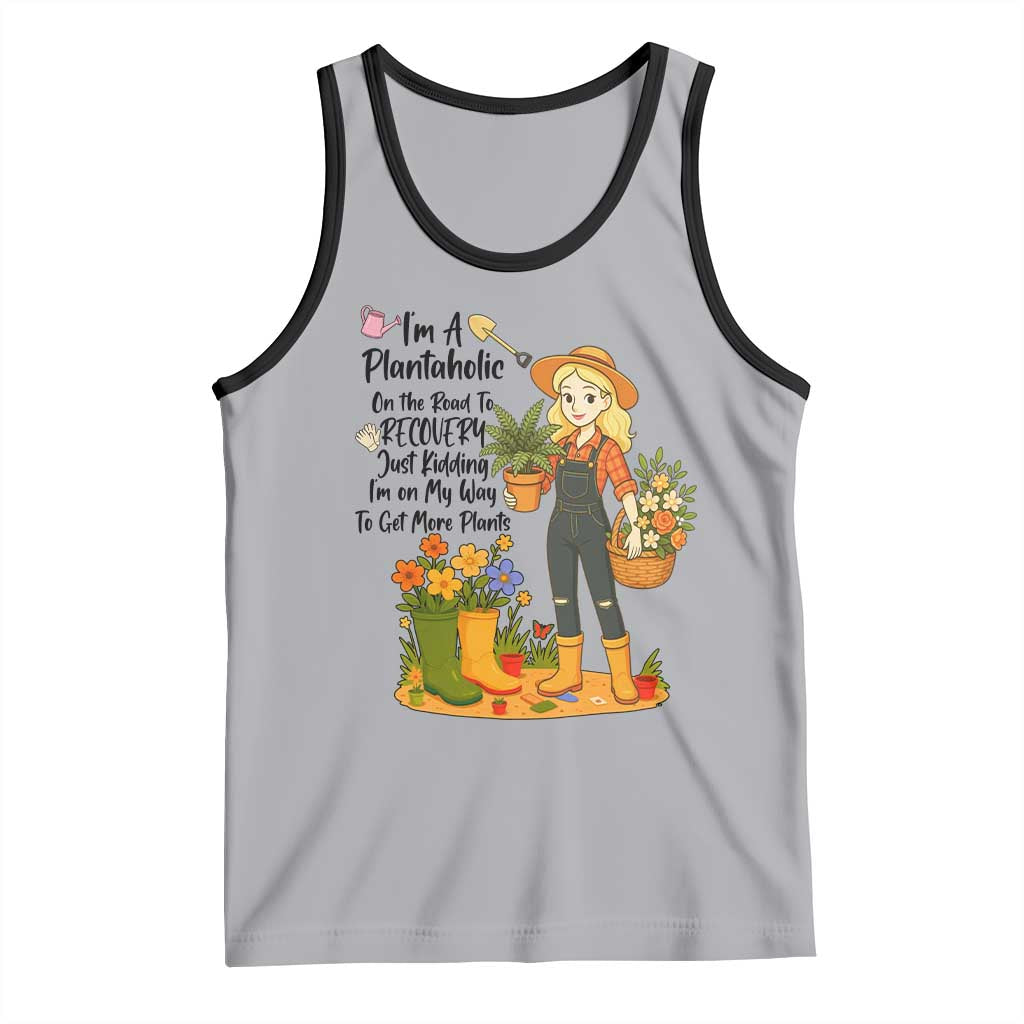 Plantaholic Tank Top Im On My Way To Get More Plants TS12 Athletic Heather Black Print Your Wear