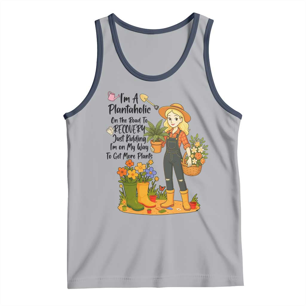 Plantaholic Tank Top Im On My Way To Get More Plants TS12 Athletic Heather Navy Print Your Wear