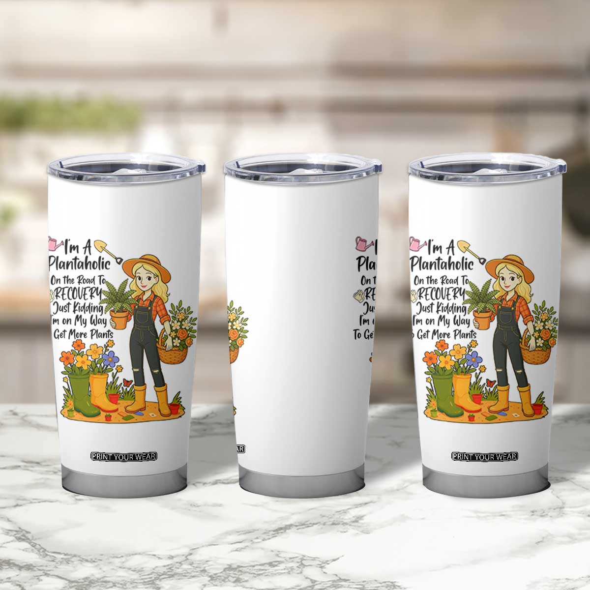 Plantaholic Tumbler Cup Im On My Way To Get More Plants TS12 Print Your Wear