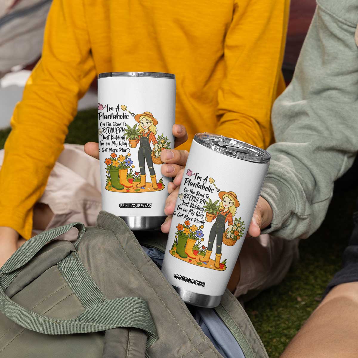 Plantaholic Tumbler Cup Im On My Way To Get More Plants TS12 Print Your Wear