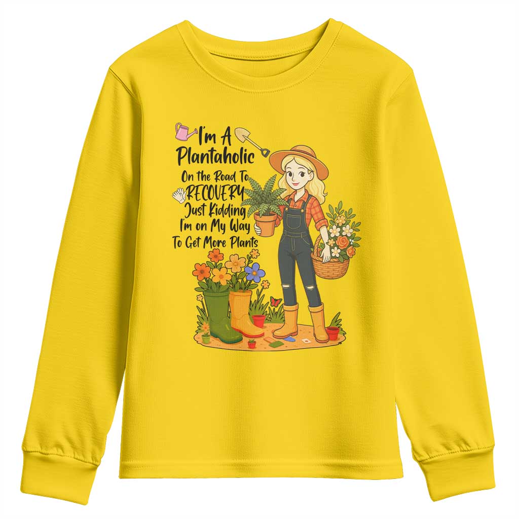 Plantaholic Youth Sweatshirt Im On My Way To Get More Plants TS12 Daisy Print Your Wear