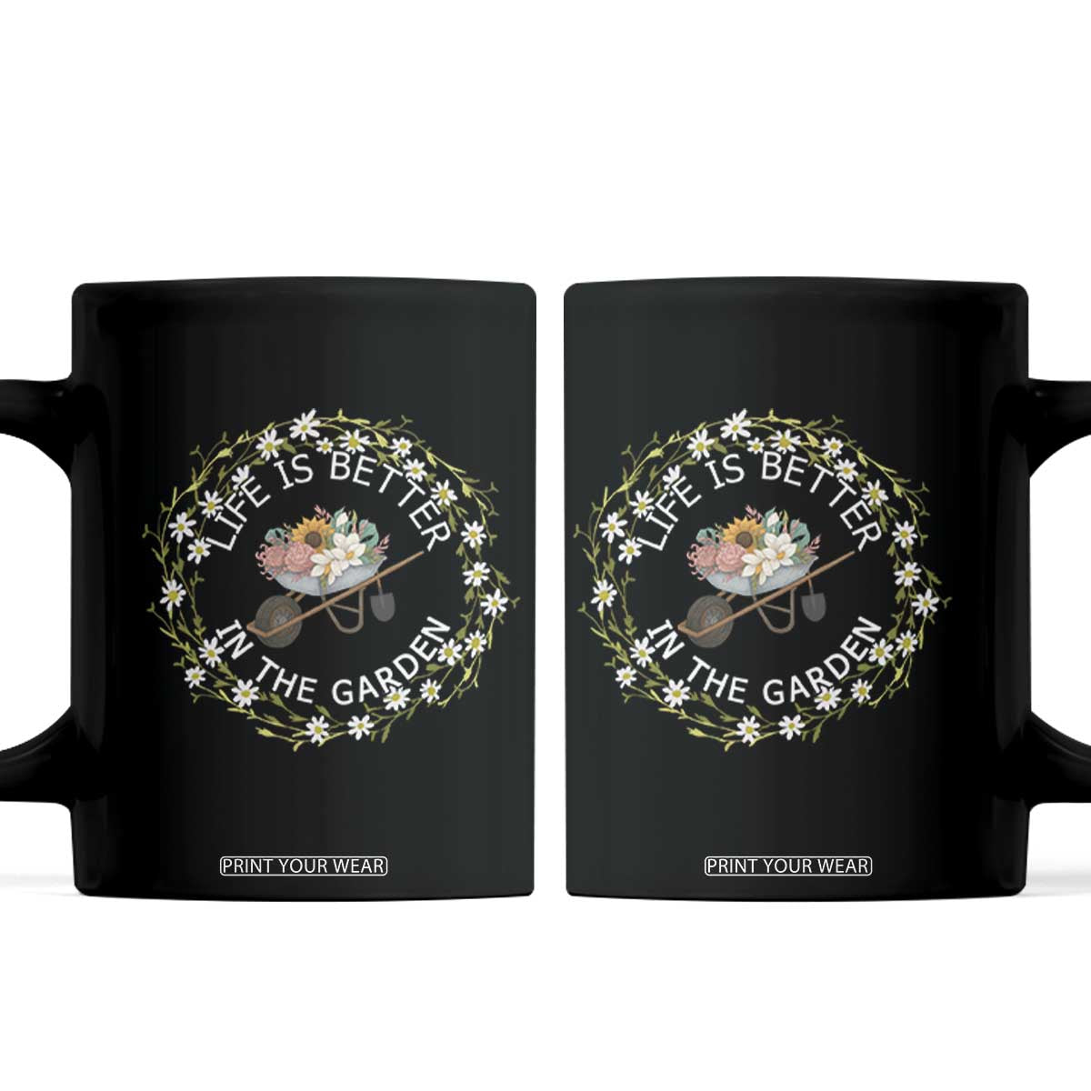 Gardening Lover Gift Coffee Mug Life Is Better In The Garden TS12 Black Print Your Wear