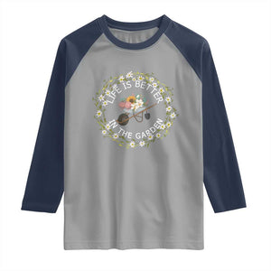Gardening Lover Gift Raglan Shirt Life Is Better In The Garden TS12 Sport Gray Navy Print Your Wear