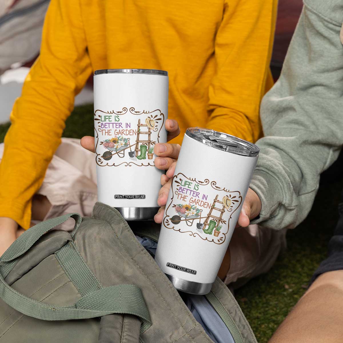 Life Is Better In The Garden Tumbler Cup Funny Gardening Quote TS12 Print Your Wear