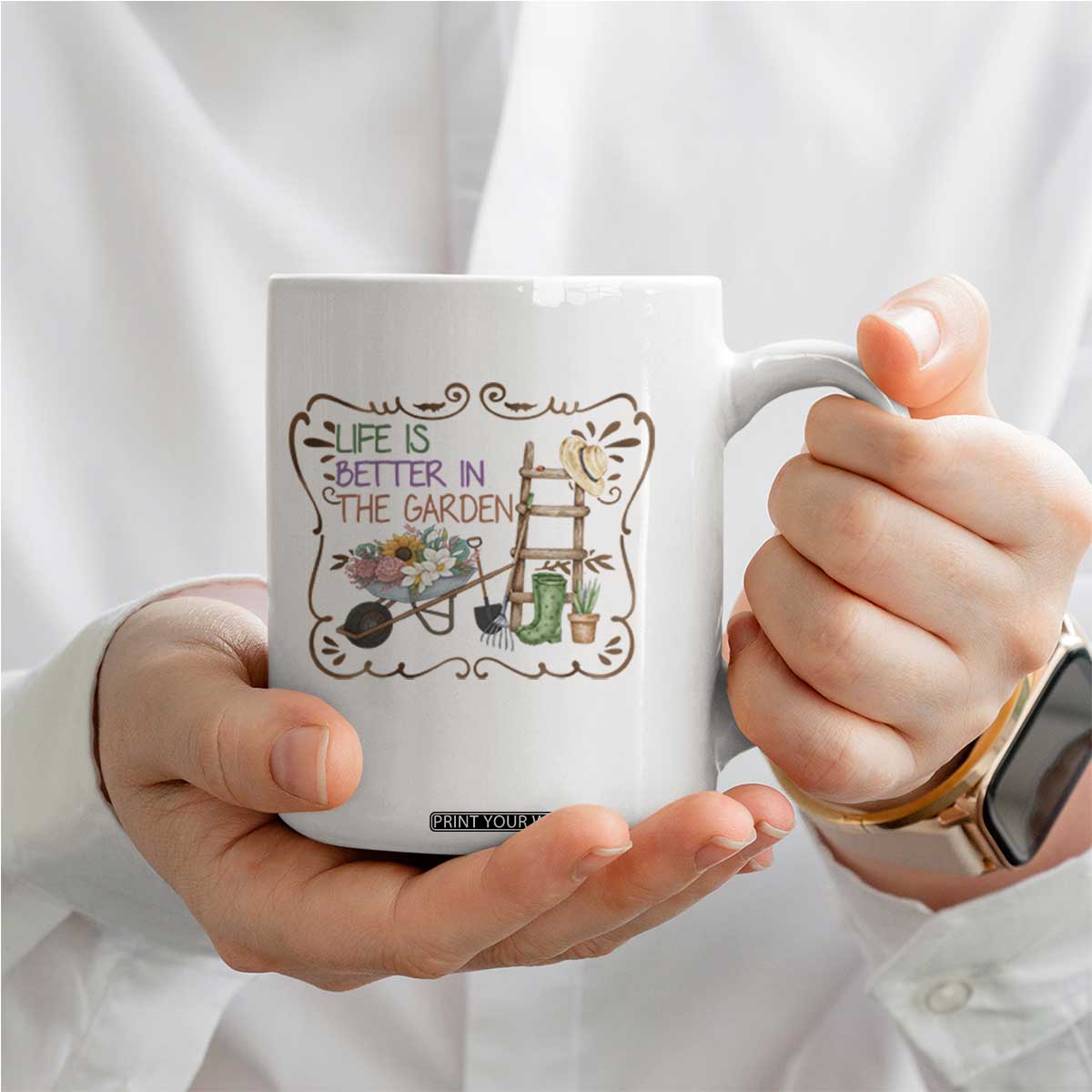 Life Is Better In The Garden Coffee Mug Funny Gardening Quote TS12 Print Your Wear