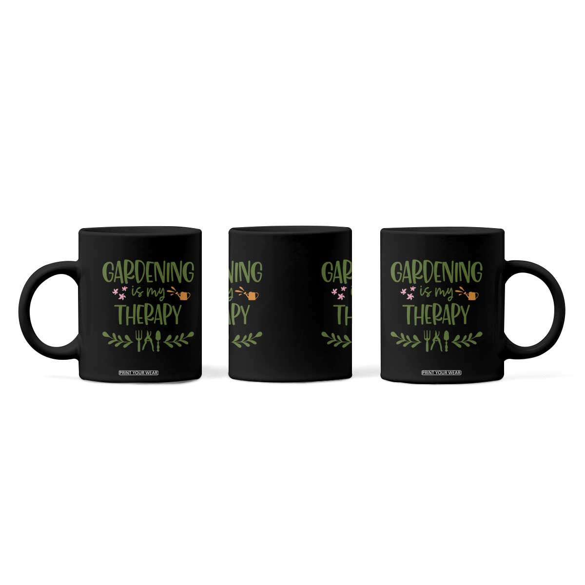 Gardening Is My Therapy Coffee Mug Funny Plant Lover TS12 Print Your Wear