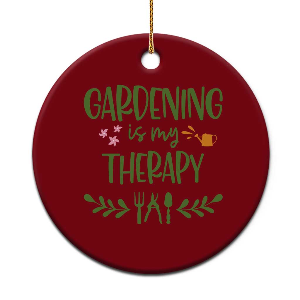 Gardening Is My Therapy Ceramic Ornament Funny Plant Lover TS12 1pc Red Print Your Wear