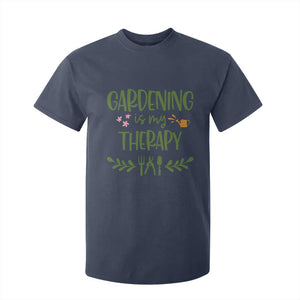 Gardening Is My Therapy T Shirt For Kid Funny Plant Lover TS12 Navy Print Your Wear
