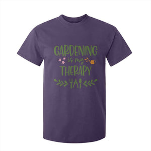 Gardening Is My Therapy T Shirt For Kid Funny Plant Lover TS12 Purple Print Your Wear