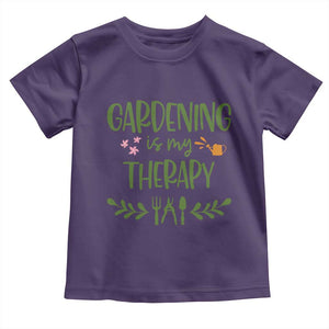 Gardening Is My Therapy Toddler T Shirt Funny Plant Lover TS12 Purple Print Your Wear