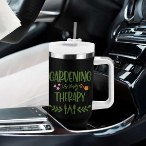 Gardening Is My Therapy Tumbler With Handle Funny Plant Lover TS12 Print Your Wear