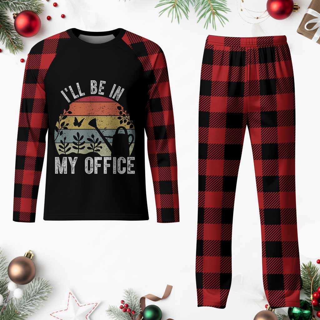 I Will Be In My Office Plaid Pajama Set Funny Gardening Lover Gift TS12 Buffalo Plaid Print Your Wear