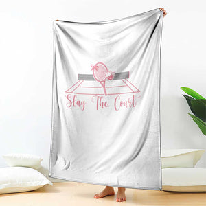 Slay The Court Tennis Girl Throw Blanket Gift For Sport Lover TS12 Print Your Wear