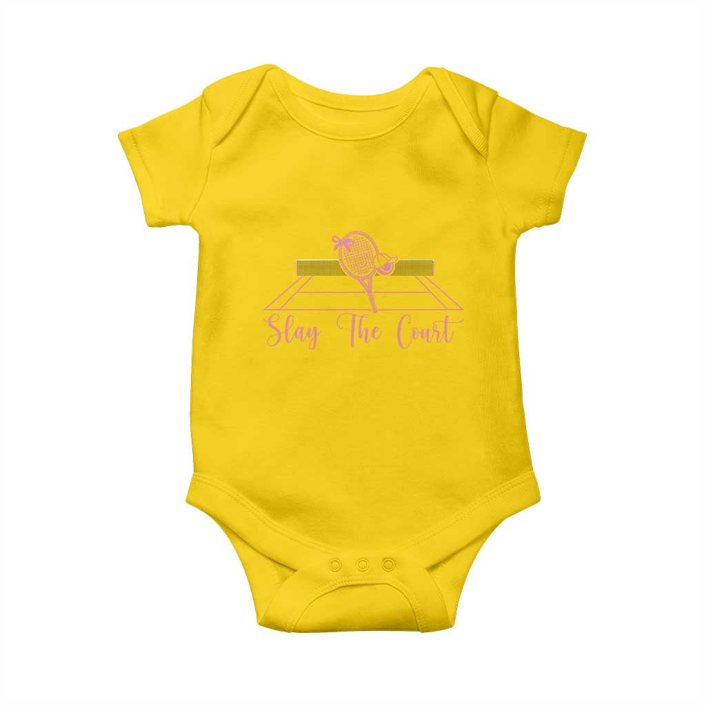 Slay The Court Tennis Girl Baby Onesie Gift For Sport Lover TS12 Daisy Print Your Wear