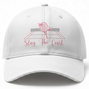 Slay The Court Tennis Girl Baseball Cap Gift For Sport Lover TS12 Print Your Wear