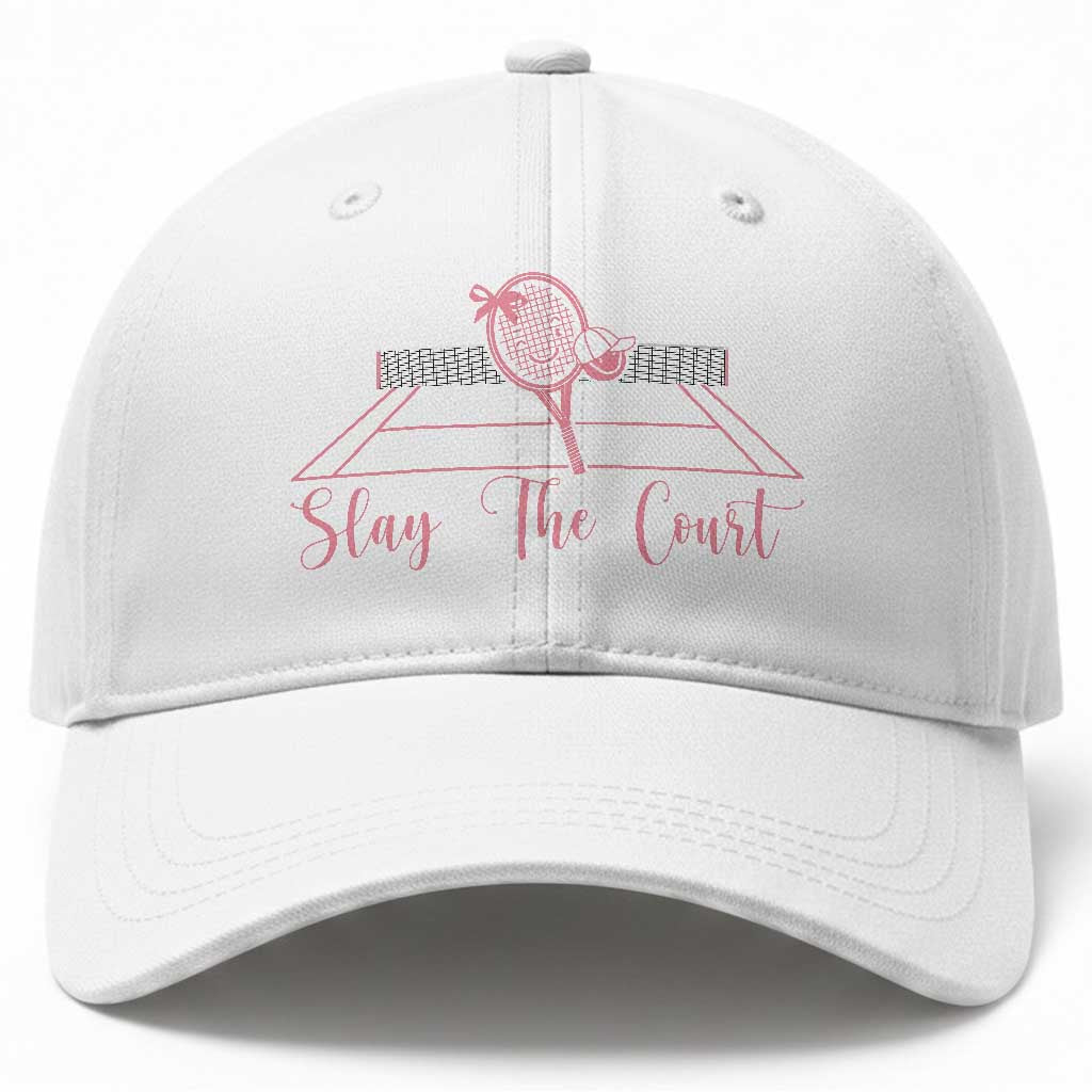 Slay The Court Tennis Girl Baseball Cap Gift For Sport Lover TS12 Print Your Wear