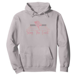 Slay The Court Tennis Girl Hoodie Gift For Sport Lover TS12 Ice Gray Print Your Wear