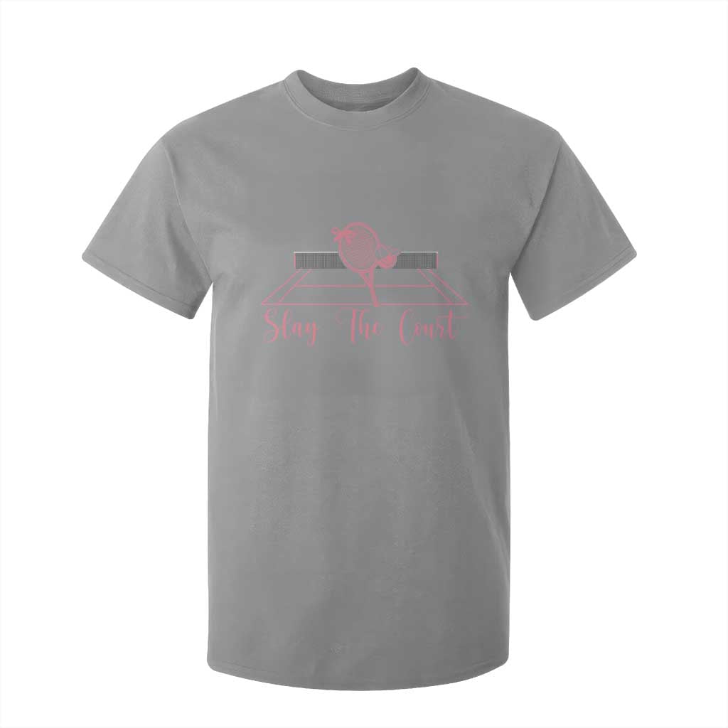 Slay The Court Tennis Girl T Shirt For Kid Gift For Sport Lover TS12 Sport Gray Print Your Wear