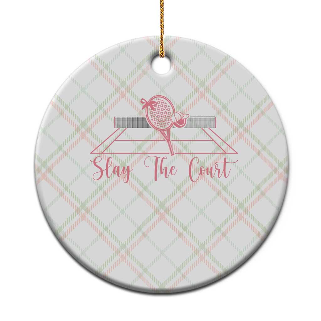 Slay The Court Tennis Girl Ceramic Ornament Gift For Sport Lover TS12 1pc Christmas Plaid Print Your Wear