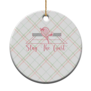 Slay The Court Tennis Girl Ceramic Ornament Gift For Sport Lover TS12 1pc Christmas Plaid Print Your Wear