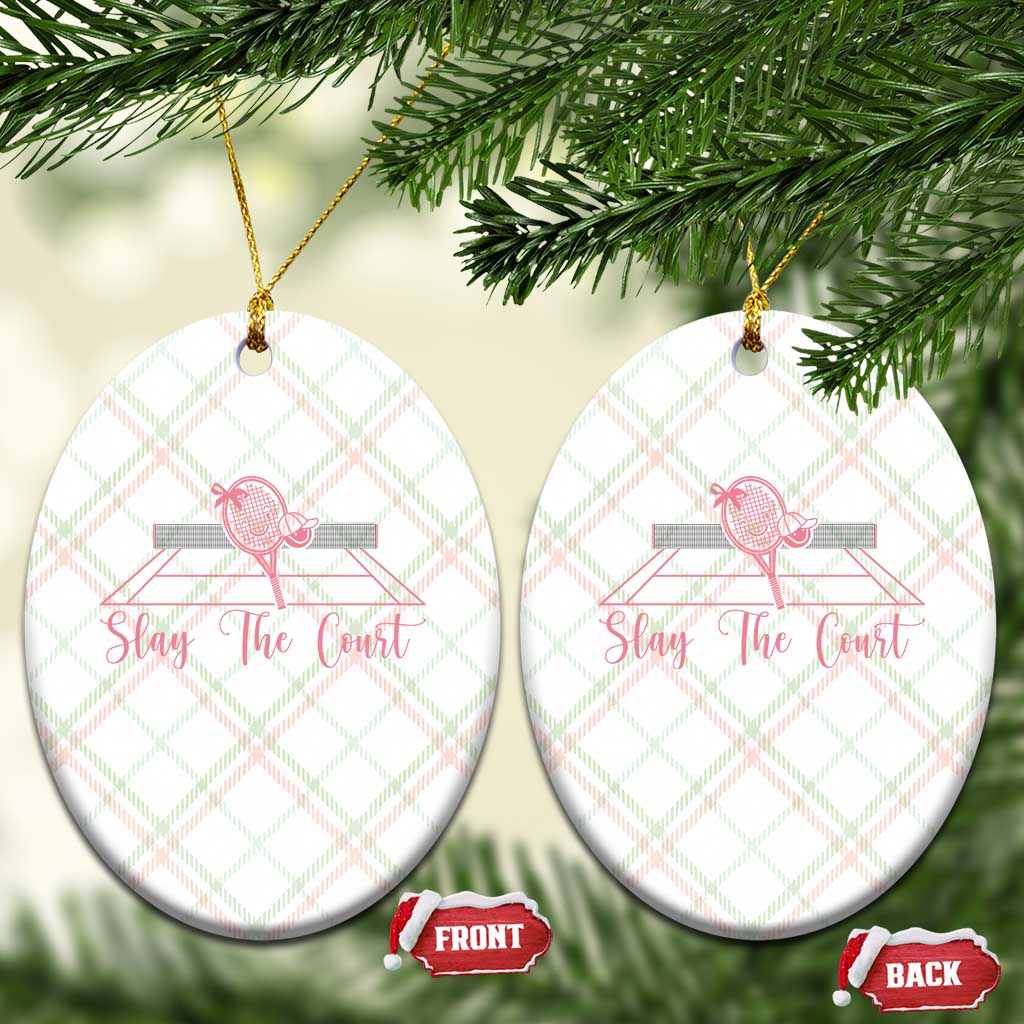 Slay The Court Tennis Girl Ceramic Ornament Gift For Sport Lover TS12 Print Your Wear
