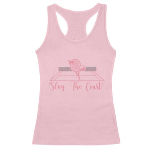 Slay The Court Tennis Girl Racerback Tank Top Gift For Sport Lover TS12 Light Pink Print Your Wear