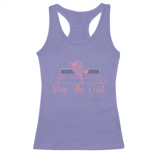 Slay The Court Tennis Girl Racerback Tank Top Gift For Sport Lover TS12 Violet Print Your Wear