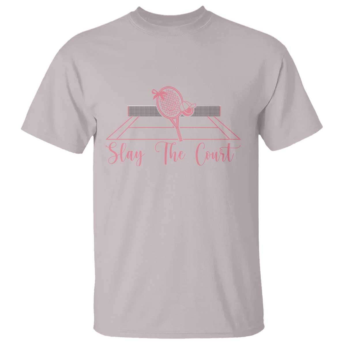 Slay The Court Tennis Girl T Shirt Gift For Sport Lover TS12 Ice Gray Print Your Wear