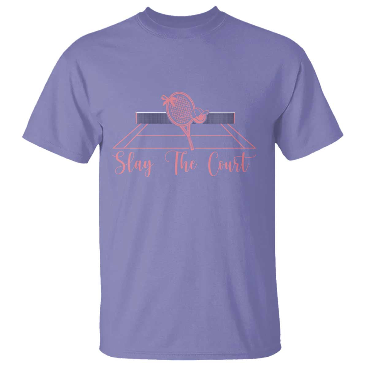 Slay The Court Tennis Girl T Shirt Gift For Sport Lover TS12 Violet Print Your Wear