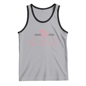 Slay The Court Tennis Girl Tank Top Gift For Sport Lover TS12 Athletic Heather Black Print Your Wear