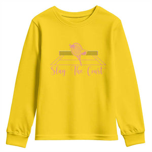 Slay The Court Tennis Girl Youth Sweatshirt Gift For Sport Lover TS12 Daisy Print Your Wear