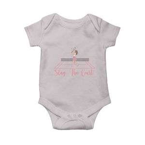 Slay The Court Queen Baby Onesie Funny Tennis Player Gift For Women TS12 Ice Gray Print Your Wear