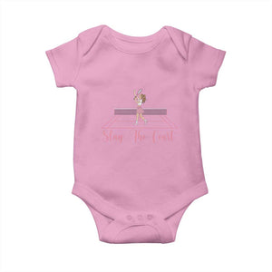 Slay The Court Queen Baby Onesie Funny Tennis Player Gift For Women TS12 Light Pink Print Your Wear