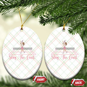 Slay The Court Queen Ceramic Ornament Funny Tennis Player Gift For Women TS12 Print Your Wear