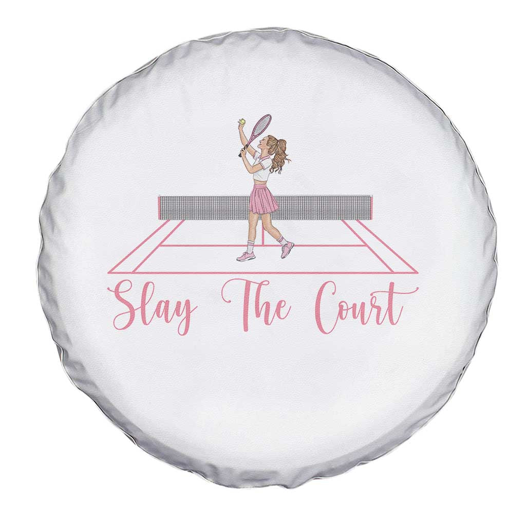 Slay The Court Queen Spare Tire Cover Funny Tennis Player Gift For Women TS12 Print Your Wear